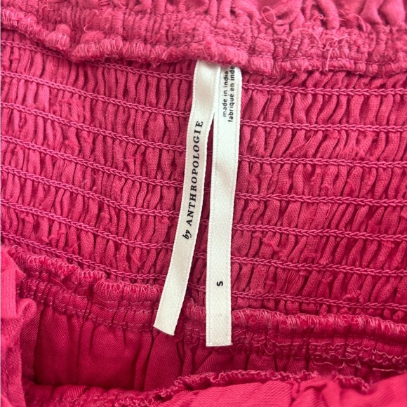 Anthropologie Women’s Squareneck Sleeveless Tiered Ruffle Dress. Pink small - Picture 6 of 8